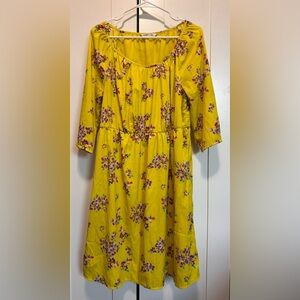 Old Navy Yellow Floral Dress